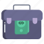 briefcase, money 