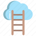 cloud, ladder 