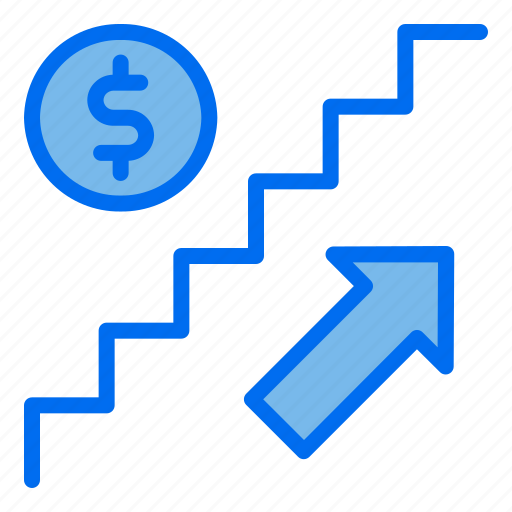 Stair, finance, growth, money icon - Download on Iconfinder