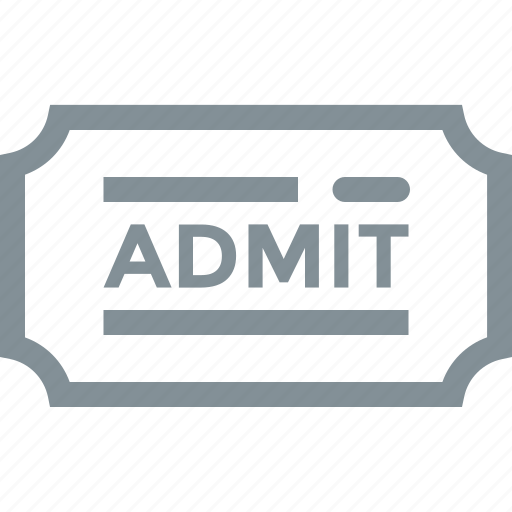 Admit, concert, fees, paid, payment, ticket, event icon - Download on Iconfinder