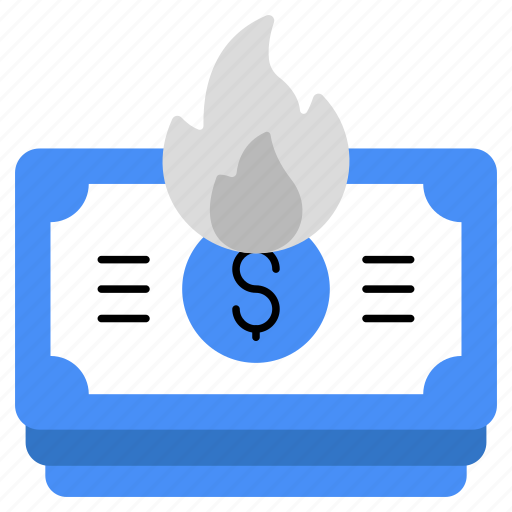 Financial burning, cash burning, money burning, currency burning, dollar burning icon - Download on Iconfinder
