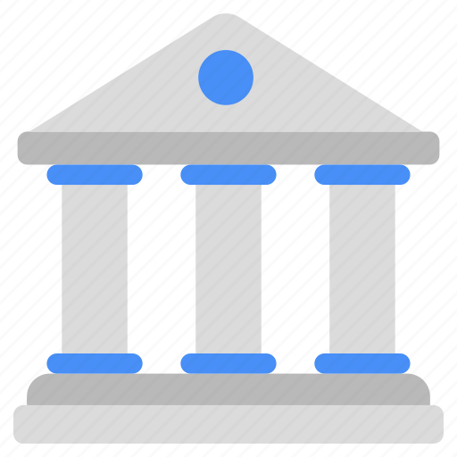Bank, building, depository house, financial institute, treasury house icon - Download on Iconfinder