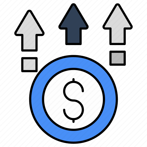 Inflation, high dollar rate, money, cash, coin icon - Download on Iconfinder