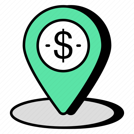 Bank location, financial location, direction, gps, navigation icon - Download on Iconfinder