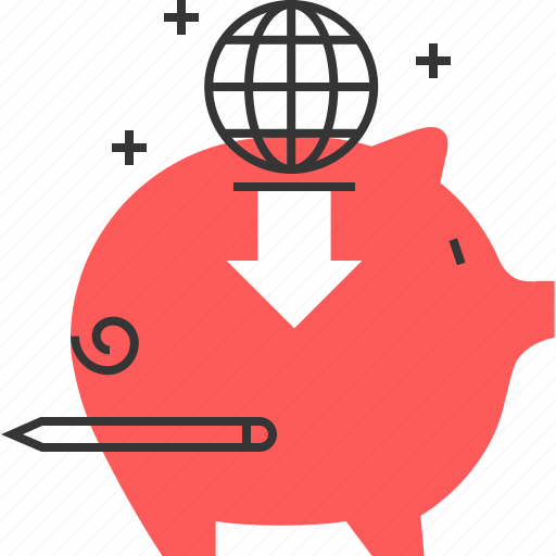 Bank, commerce, financial, global, investment, pig, save money icon - Download on Iconfinder
