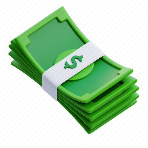 Money bundle, money, finance, cash, currency, payment 3D illustration - Download on Iconfinder
