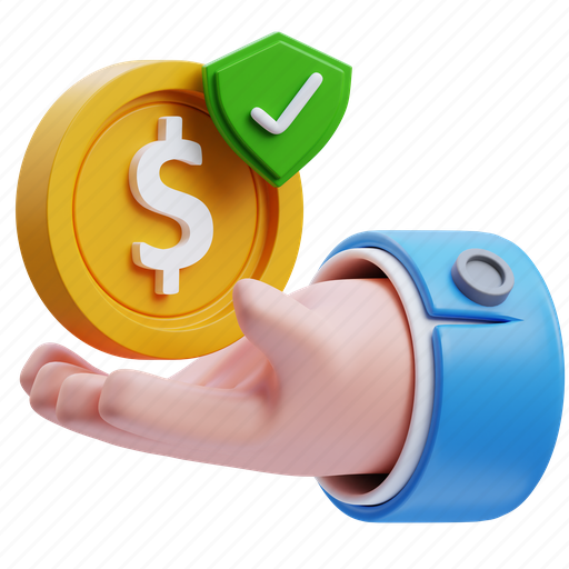 Money protection, dollar, protection, hand, money, finance 3D illustration - Download on Iconfinder