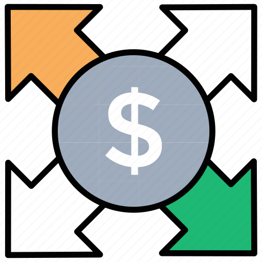 Financial stability, flow of money, multiples expenses, paying bills, paying expenses icon - Download on Iconfinder