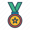achievement, award, badge, medal, star, winner