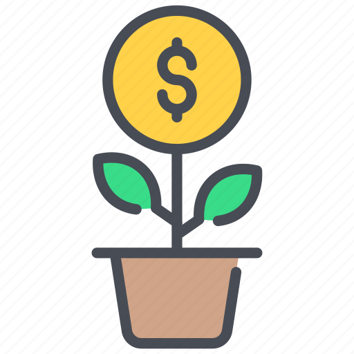 Money growth, money plant, investments, profit, dollar, business icon - Download on Iconfinder