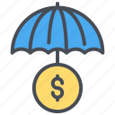 money insurance, insurance, protection, umbrella, dollar, safety 