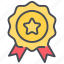 badge, award, prize, winner, star, ribbon 