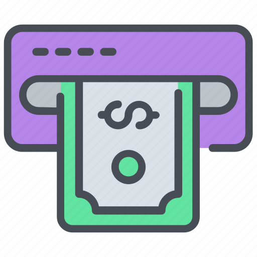 Atm, account, money, cash withdrawal, dollar, banking icon - Download on Iconfinder