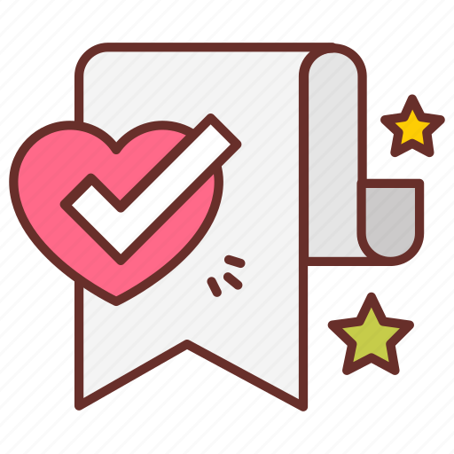 Bookmark, tagging, labeling, favored, heart, approved icon - Download on Iconfinder