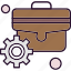 briefcase, setting, suitcase 