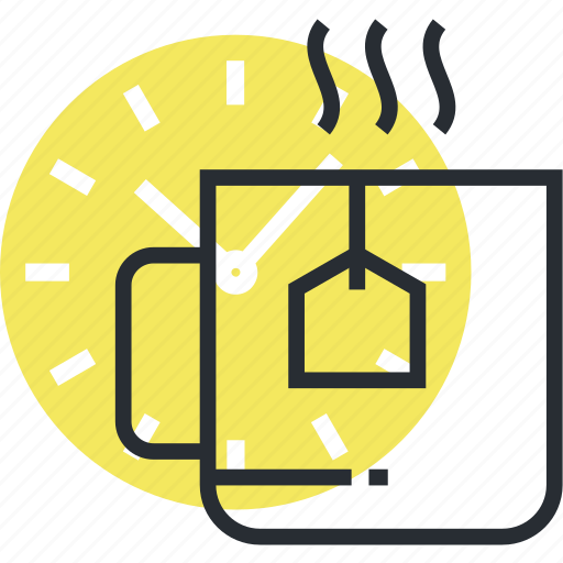 Break, time, resting, tea, cup, pause, clock icon - Download on Iconfinder