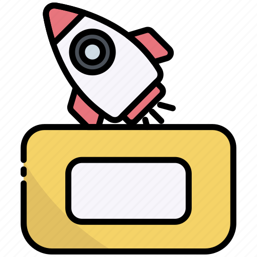 Product launch, marketing, promotion, launch, box, rocket icon - Download on Iconfinder