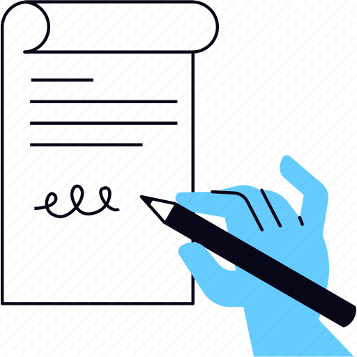 Contract, agreement, deal, document, business, signature, approval illustration - Download on Iconfinder