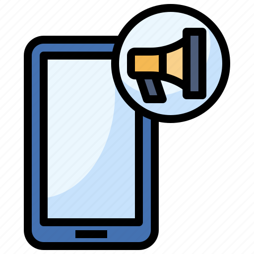Advertising, loudspeaker, marketing, megaphone, smartphone icon - Download on Iconfinder