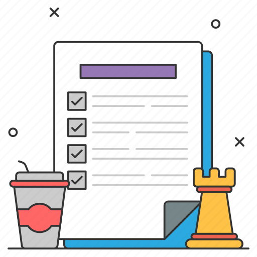 Business, contract, refreshment, documents, chart plan, action list, to do list icon - Download on Iconfinder
