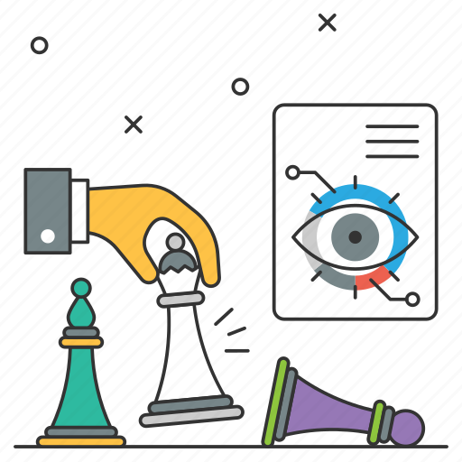 Vision, tactical, business, chess playing, goal success, checkmate, strategic plan icon - Download on Iconfinder