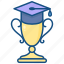 achievement, award, cap, education, graduation, sport, trophy 