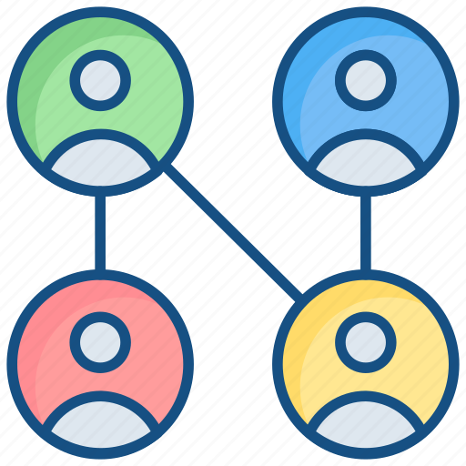Circular, connection, hierarchy, link, network, sharing, social network icon - Download on Iconfinder