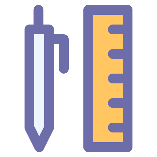 Equipment, pen, ruler, write icon - Free download