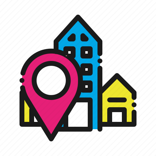 Building, city, gps, location, office, pin, place icon - Download on Iconfinder