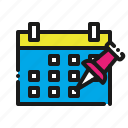 appointment, calendar, date, event, marker, pin, schedule