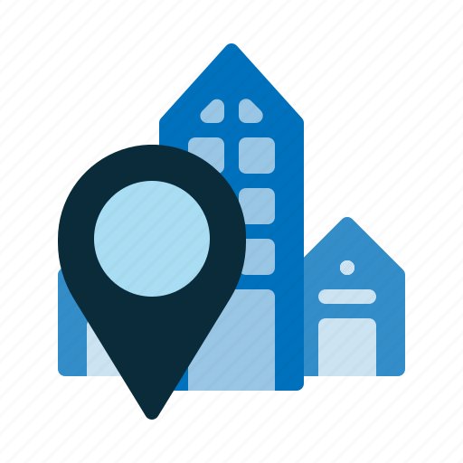 Building, check in, city, location, pin, place, point icon - Download on Iconfinder