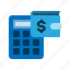 calculator, cash, currency, finance, money, payment, wallet 