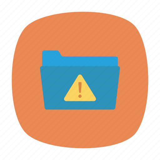 Alert, document, folder, warning icon - Download on Iconfinder