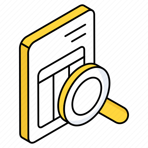 Search file, search document, search doc, paper analysis, document analysis icon - Download on Iconfinder