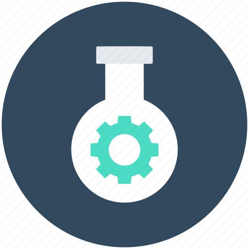 Experiment, flask, gear, research, testing icon - Download on Iconfinder