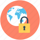 global protection, lock, padlock, security, worldwide