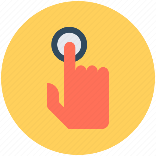 Click, finger touch, hand gesture, hand touch, pointing finger icon - Download on Iconfinder