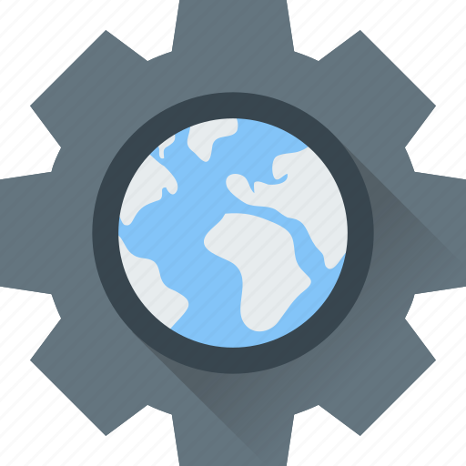 Globe, globe gear, optimization, seo, worldwide icon - Download on Iconfinder