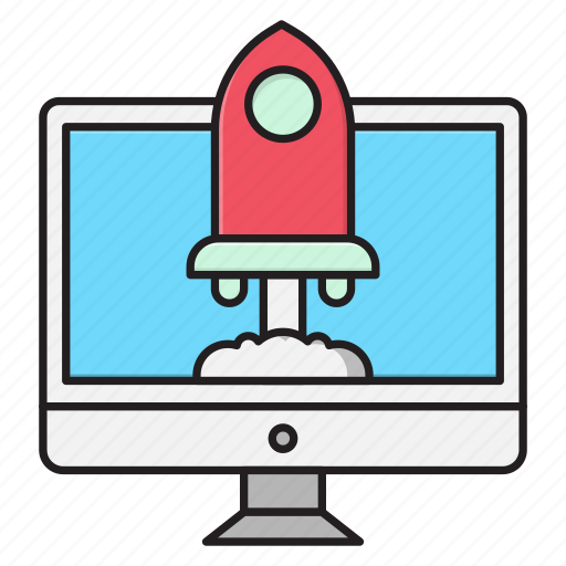 Business, lcd, rocket, screen, startup icon - Download on Iconfinder