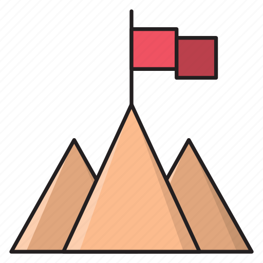 Career, flag, goal, mountain, success icon - Download on Iconfinder
