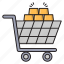 cart, ingot, investment, shopping, trolley 