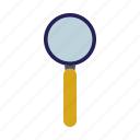magnifying glass, zoom, document, tool, scan