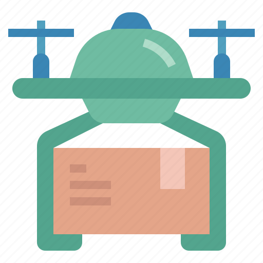 Drones, delivery, package, box, quadcopter, shipment, drones delivery icon - Download on Iconfinder