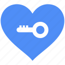 heart, key, love, access, privacy, safety, unlock