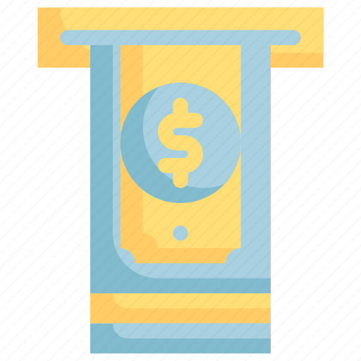 Banking, cash, currency, dollar, money, withdraw icon - Download on Iconfinder