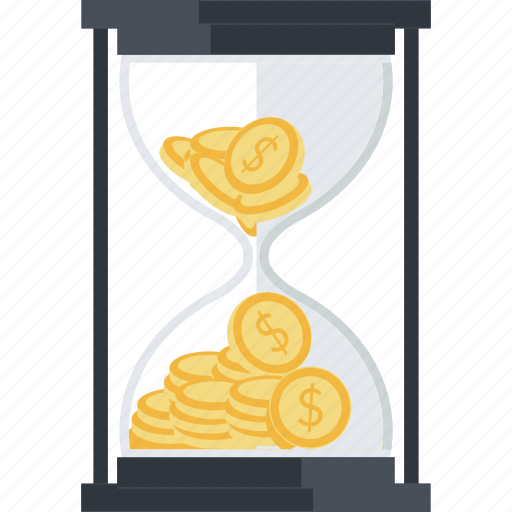 Banking, business, finance, hourglass, money, time icon - Download on Iconfinder