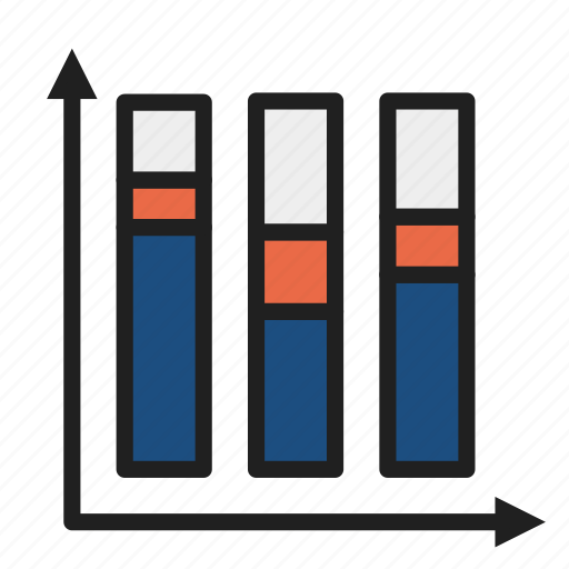 Normalized, stacked, bar, chart, analytics, diagram, finance icon - Download on Iconfinder
