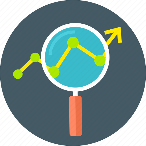 Analysis, business, magnifying glass, chart, report icon - Download on Iconfinder