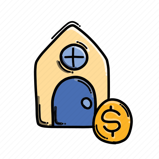 Building, coin, estate, home, house, money, real icon - Download on Iconfinder
