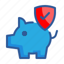 piggy bank, saving, protection, money, business, shield